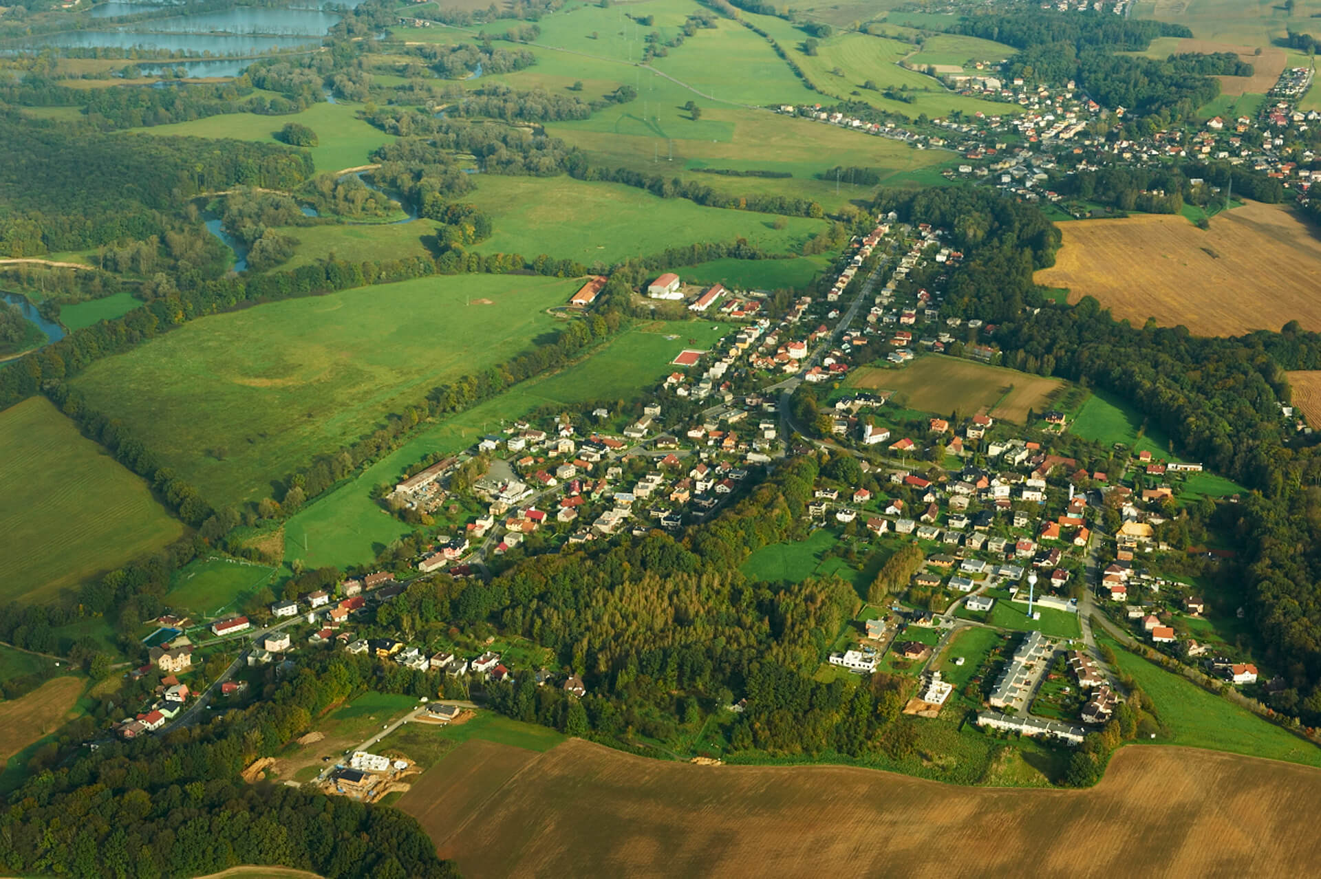 letecký snímek na Proskovice